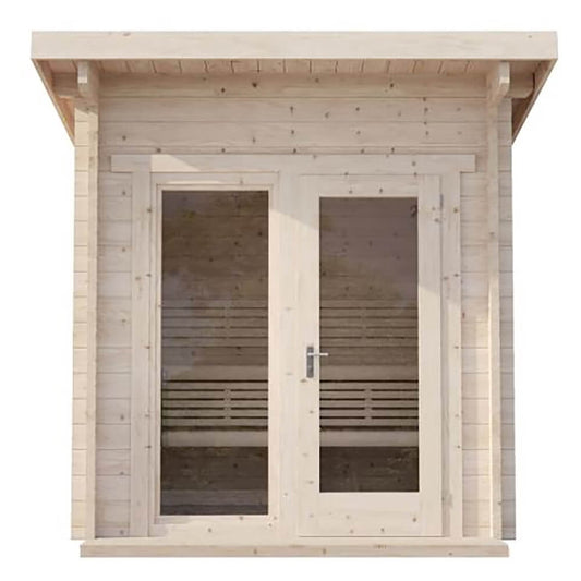 SaunaLife Model G4 6-Person Garden-Series Luxury Wooden Outdoor Home Sauna Kit [SL-MODELG4] (SAK92514)