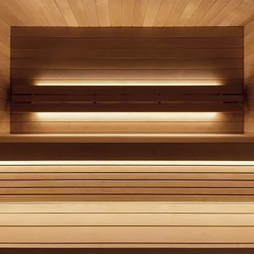 SaunaLife Model G7 6-Person Pre-Assembled Luxury Outdoor Home Sauna With Thermo-Pine Exterior Cladding [SL-MODELG7] (SAK57193)