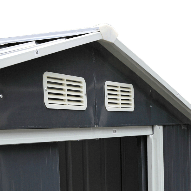 Small Outdoor Garden Backyard Storage Tool Shed W/ Sliding Door, 4'x7' (SAK59938)