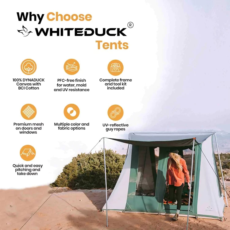 White Duck Outdoors - USED - 10'x10' Prota Canvas Tent, Deluxe